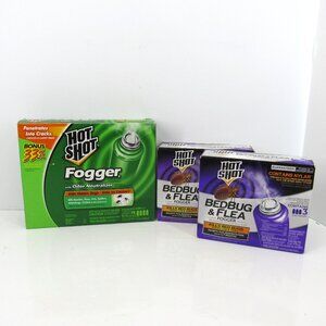 Hot Shot Foggers Bug Killer Box of 4 Bedbug and Flea Fogger 2 Boxes of 3